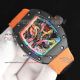 replica richard mille RM 68-01 Tourbillon Cyril Kongo Watch black ceramic case yellow velcro strap (3)_th.jpg